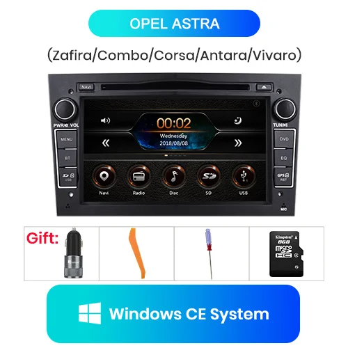 Wince 6.0 black Junsun Android9.0 gps RDS 4+ 64GB дополнительно для opel Astra Vectra Corsa Antara Vivaro Zafira Meriva 2 din автомагнитола автомобильный dvd-плеер - Цвет: Wince 6.0 black