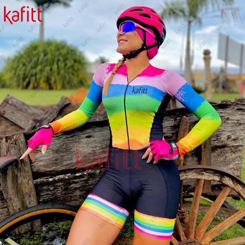 Kafitt Cycling Jersey Women Montaña Bike Skinsuit Little One Female Cycling Long Sleeve Shorts Sets Maillot Cycling Jumpsuit 3