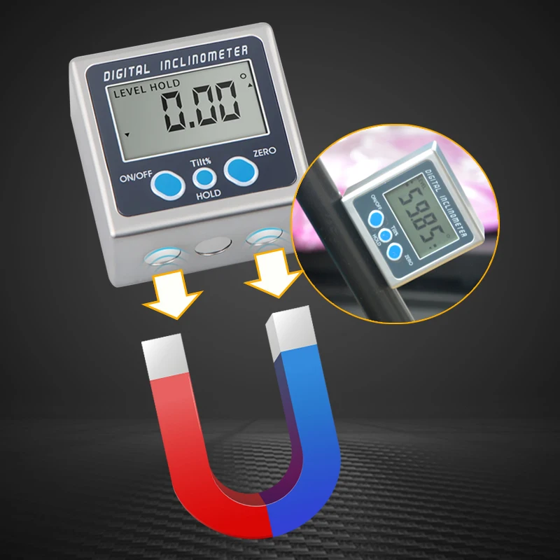 Ditron High Precision 0-360 Degree Digital Protractor /Digital Bevel Box Angle Meter with Strong Manger Base | Инструменты