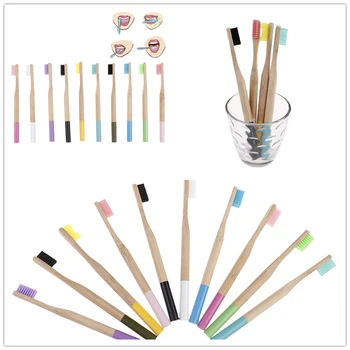 

1pc Bamboo Toothbrush Soft Hair Natural Low-carbon Eco-friendly Soft Bristle Toothbrush Oral Care