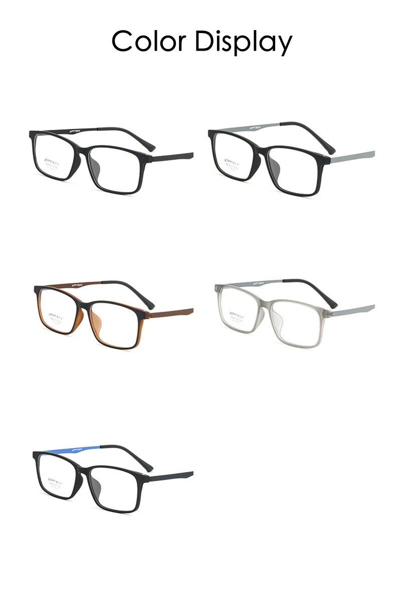 KatKani Men's Full Rim TR 90 Resin β Titanium Square Frame Eyeglasses K9829