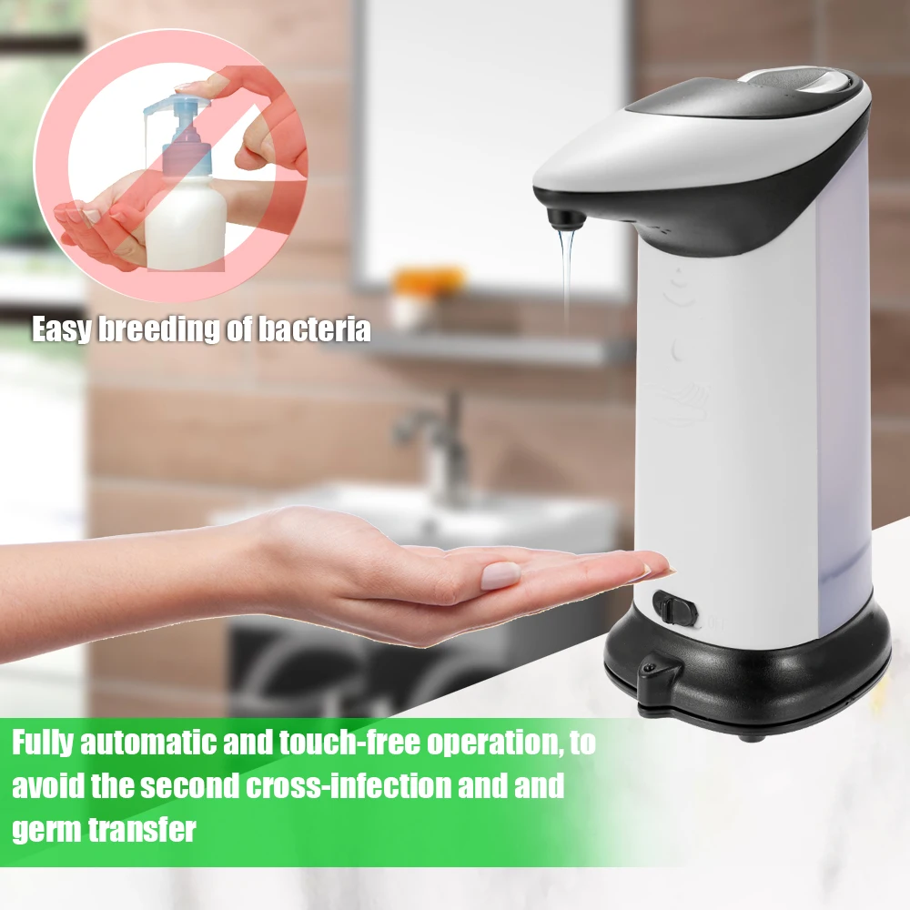 

420ml Auto Soap Dispenser Automatic Liquid Soap Dispenser Smart Sensor Touchless Sanitizer Dispenser Washroom Hotel Soap Bottle