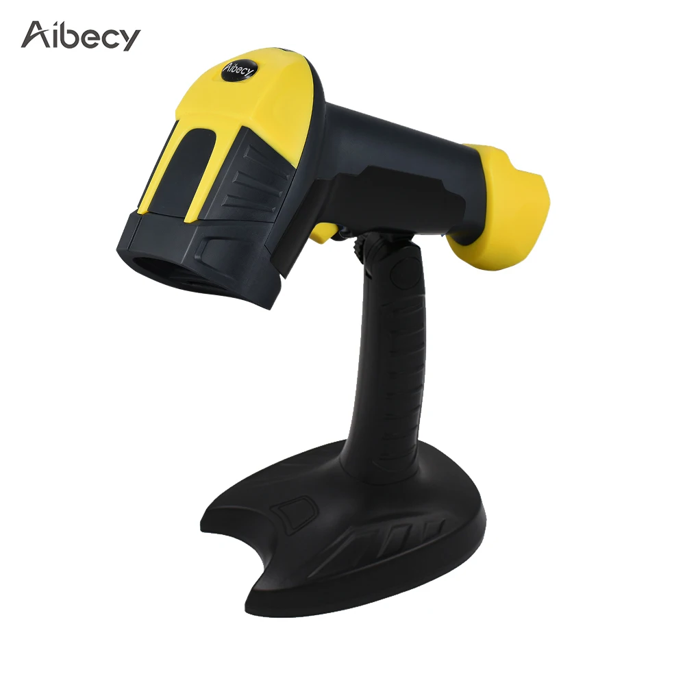 Aibecy сканер штрих-кода считыватель Q8 USB Автоматический с Hands Free стенд для Android Linux - Цвет: Цвет: желтый