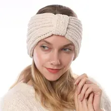 Женская модная повседневная повязка на голову с бантом, Мягкая прочная Толстая эластичная теплая трикотажная практичная спортивная повязка на голову, повязка на голову, головной убор