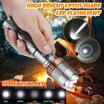 

Bright Powerful LED Searchlight Handheld Flashlight Power by 18650/AAA Battery Waterproof Torch for Outdoor Camping Hunting