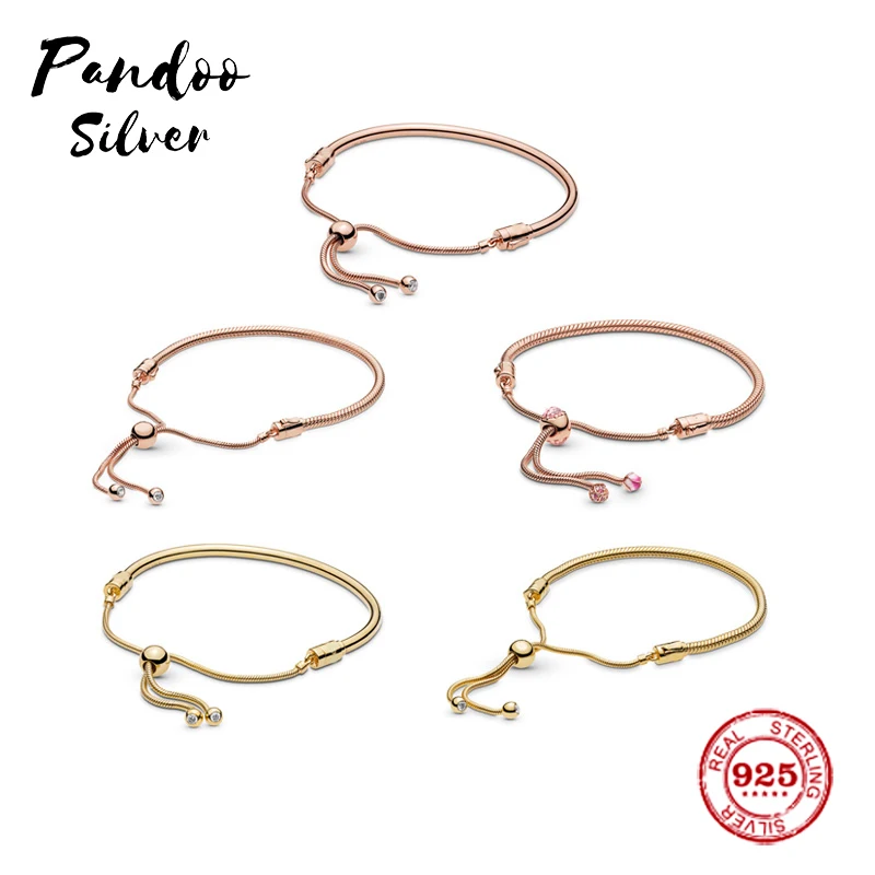 Мода Шарм серебро 925 копировальный браслет, регулируемый браслет с шармами цепи безопасности Сделай Сам браслет из бусин женский ювелирный подарок с логотипом