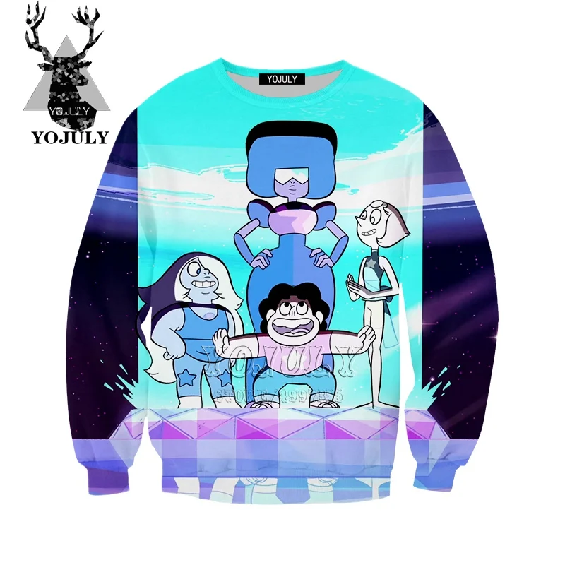 YOJULY Steven Universe styles/толстовка с 3D принтом Одежда для больших детей модные топы для девочек и подростков, детская одежда SW94