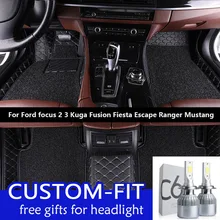 Shenlao автомобильные коврики для Ford focus 2 3 Kuga фьюжн фиеста Escape Ranger Mustang Mondeo Galaxy автомобильные внутренние коврики для ног