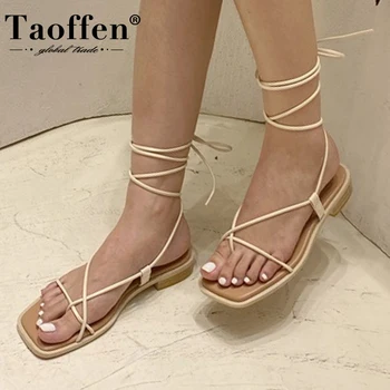 

Taoffen Cross Strap Clip Toe Sandals Female Ins Tide Summer 2020 New Style Gladiator Shoes Beach Sandals Footwear Size 35-39