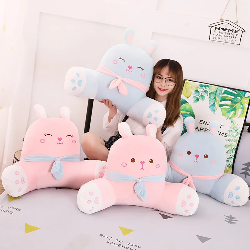 

Lunch Break Air Conditioner Blanket Soft Adorable Rabbit Lumbar Pillow Car with Lumbar Support Pillow Office Decompression Pillo