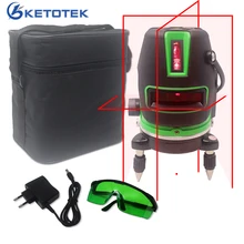 5 красных лазерных линий 6 точек 635 нм лазерный уровень 360 самонивелирующийся роторный лазерный уровень Горизонтальный Вертикальный открытый замок функция