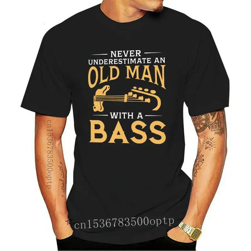 New 2021 Bass Guitar T Shirt An Old Man With A T-Shirt Funny Short Sleeve Tee Male Graphic XXX Tshirt | Мужская одежда