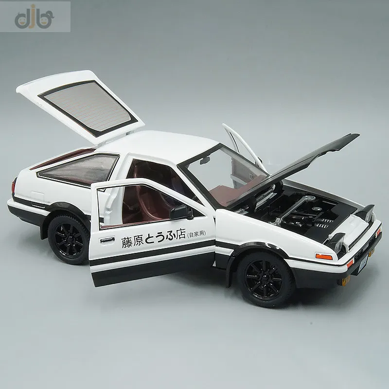 1:20 Initial D Toyota TRUENO AE86 Diecast Model Car Toy Sound&Light  Collectible