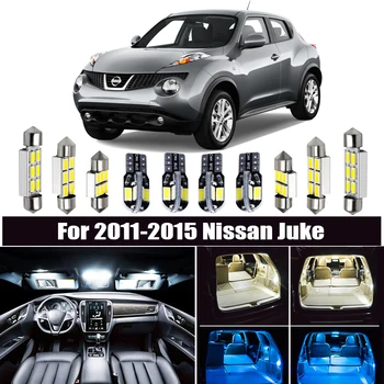 

8pcs LED Light Bulb Ice Blue White T10 194 168 Interior Light License Plate Lamp for Nissan Juke 2011 2012 2013 2014 2015