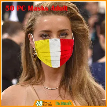 

50PC Safety Foggy Haze Disposable Face Mask Personal Gezicht hypoallergeen Breathable Facial Mask 3Ply Ear Loop mascarillas