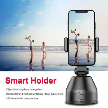 

Smart AI Gimbal Robot Cameraman 360° Auto Rotation Face Tracking Object Mobile Phone Stand For Photography/Makeup/Vlog/YouTube