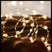 Pearl Led Strings Light 1.8M 20led Copper Wire 2XAA Battery Operated Christmas Wedding Party Decoration LED String Fairy Lights Pearl Led Strings Light 1.8M 20led Copper Wire 2XAA Battery Operated Christmas Wedding Party Decoration LED String Fairy Lights