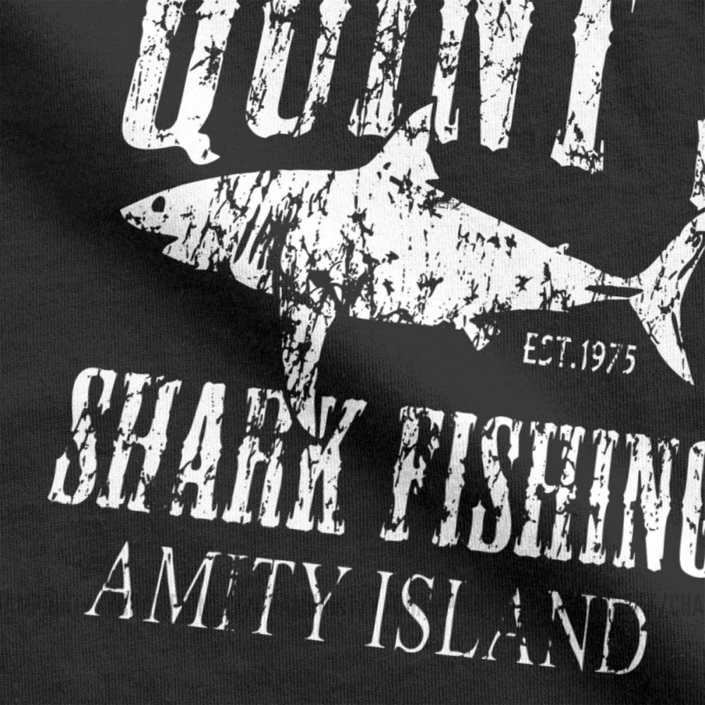 AW Fashions Quint's Shark Fishing Amity Island Jaws Funny 70's Movie Premium Men's T-Shirt 