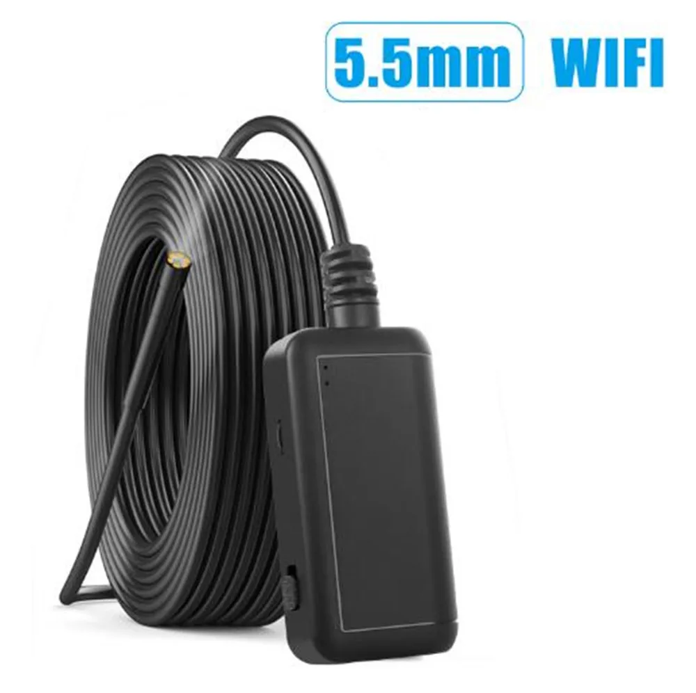 5.5MM 2MP1080P Wireless WIFI Endoscope Inspection Otoscope Camera CMOS Borescope For Android&ISO Smart Phone Digital Microscope 2mp 1200p semi rigid cable wifi endoscope water proof ip66 inspection otoscope camera wireless digital microscope cmos borescope