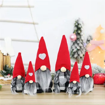 

3pcs/lot New Year Gift Christmas Faceless Gnome Santa Xmas Tree Hanging Ornament Doll Christmas Decoration for Home Navidad 2020