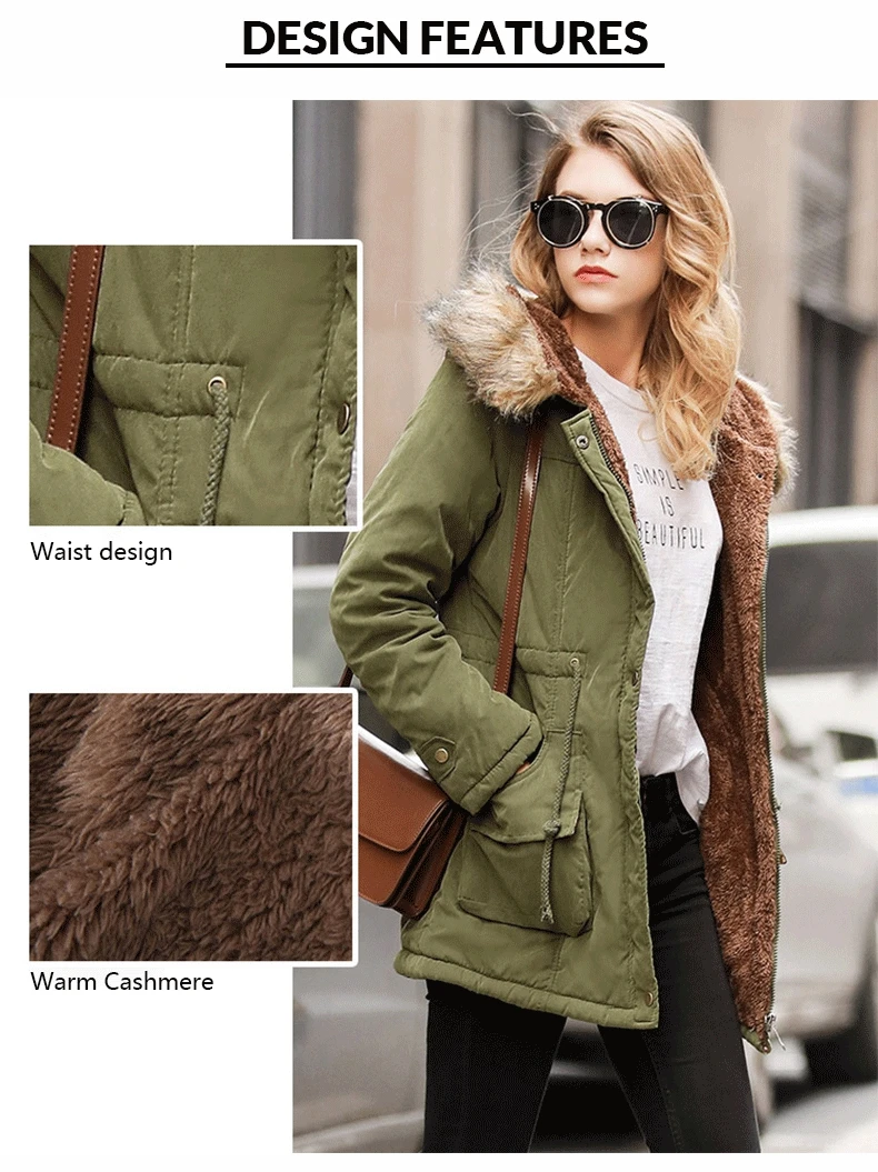 IEMUH зимняя куртка Женская Толстая теплая парка с капюшоном Mujer хлопковое Стеганое пальто длинный абзац плюс размер 3XL тонкая куртка женская