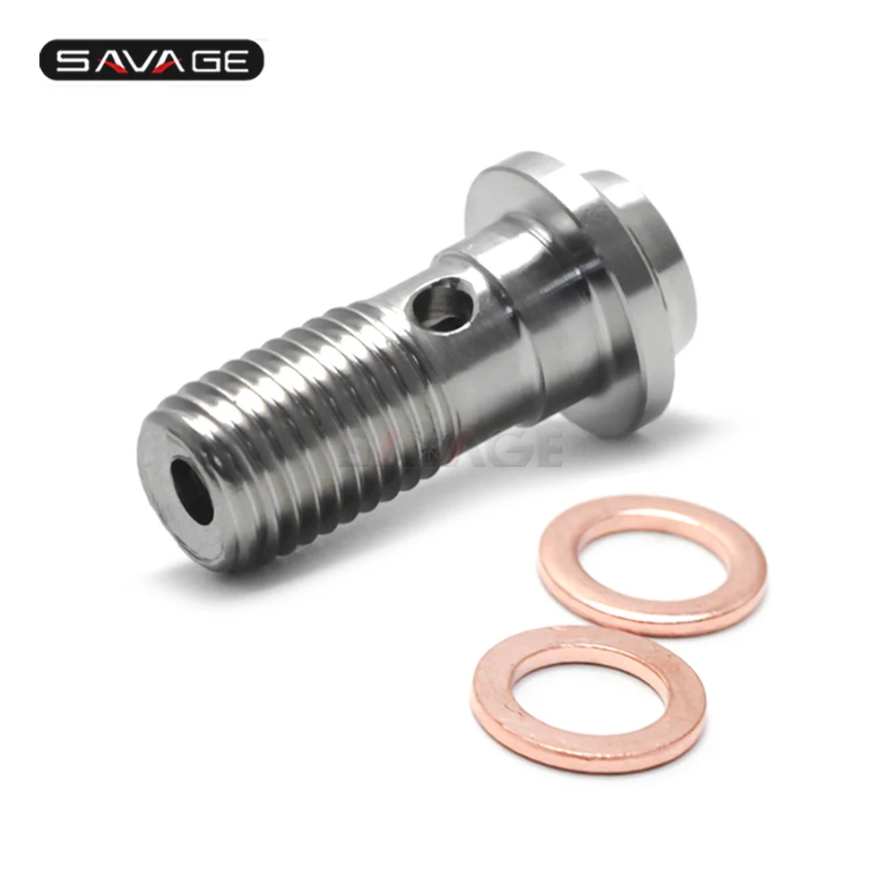 S  Motorcycle Universal stainless Banjo Bolt  FrontRear Brake Master Cylinder Screw M10X1.25 (3)