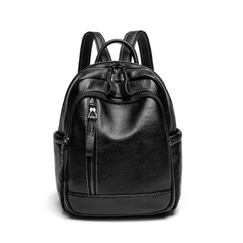 

Bagpack Women Leather Backpack Designer Shoulder Bags For Women 2020 Back Pack School Bags For Teenage Girls Mochila New C1404