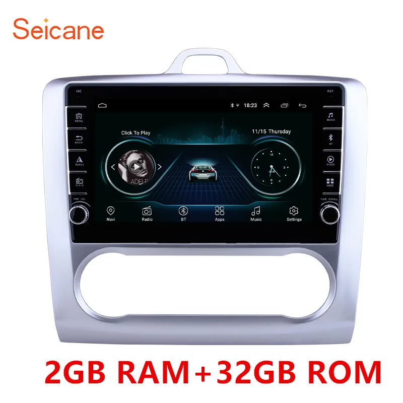Clearance Seicane 9 inch Android 9.1 car Bluetooth Radio GPS Navigation System For Ford Focus Exi AT 2004 2005-2011 Support DVR USB WIFI 0