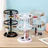 Rotating Jewelry Organizer Plastic Jewelry Display Stand Rack Clear Jewelry Dish Holder for Earrings Necklace Bracelet Pendant ► Photo 1/6