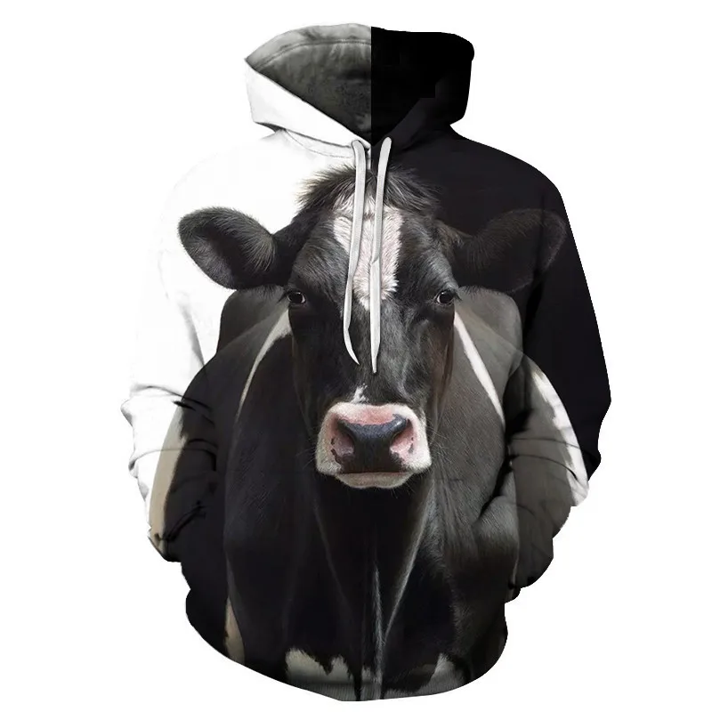 

2020 Spring And Autumn New Design Men's Clothing Undefined Fashion Hoodie 3D Cow Print Itself Sweatshirt Casual Sports Pullover