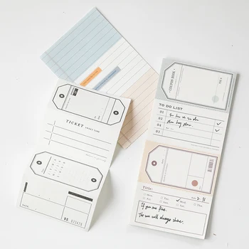 

yoofun 30sheets Time Memories Series Memo Simple Label Fresh Decoration Base No Sticky Planner Office School Supplies Stationer