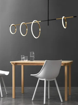 

Postmodern LED Magnetic Attraction Chandelier Lighting Novelty Living Room Pendant Lamps Bedroom Dining Deco Ring Hanging Lights