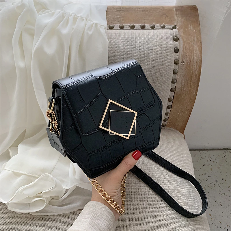 Модные сумки на плечо с шестигранной аллигатором для женщин роскошные