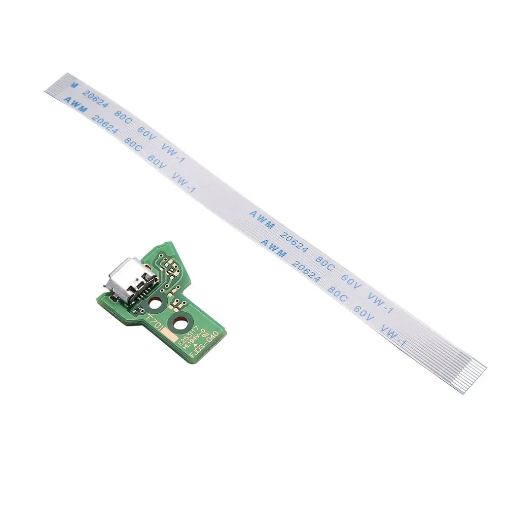 Зарядка через usb Порты и разъёмы гнездовая плата JDS-001/JDS-011/JDS-030/JDS-040/JDS-055 для PS4 Контроллер заряда с 12/14 контактный гибкий кабель - Цвет: JDS-040