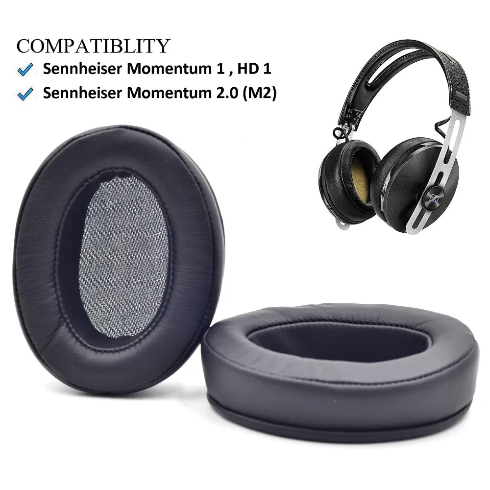 Replacement Earpads Ear Pads Cushion Muffs for Sennheiser Momentum 1 1.0 2 2.0 M2 HD1 Wireless Wired Over Around Ear Headphones