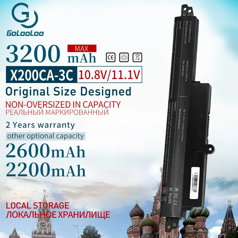 Golooloo 11,1 V Аккумулятор для ноутбука ASUS X200CA X200MA X200M X200LA A31LMH2 A31N1302 A31N1302 A31LM9H дляvivobook R202CA X200MA