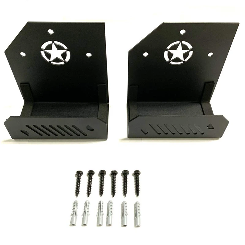

Door Hanger Storage Rack Bracket for Jeep Wrangler JK JKU TJ JL JLU YJ Wall Mount Storage, 2PCS