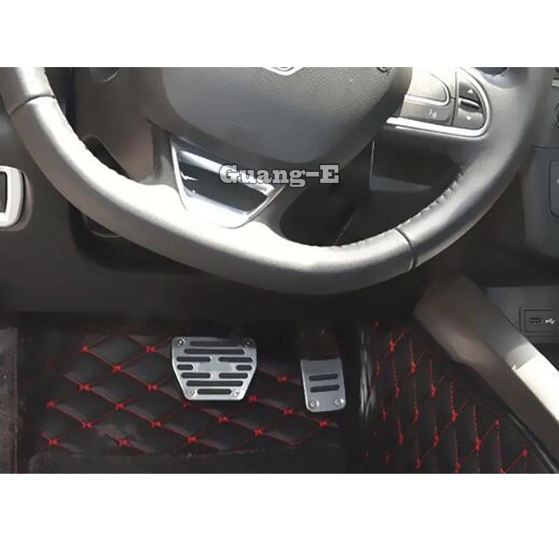 

For Renault Kadjar 2016 2017 2018 Car Styling Cover Aluminium Alloy Foot Gas/Petrol/Oil Brake Rest Lamp Trim Accessories