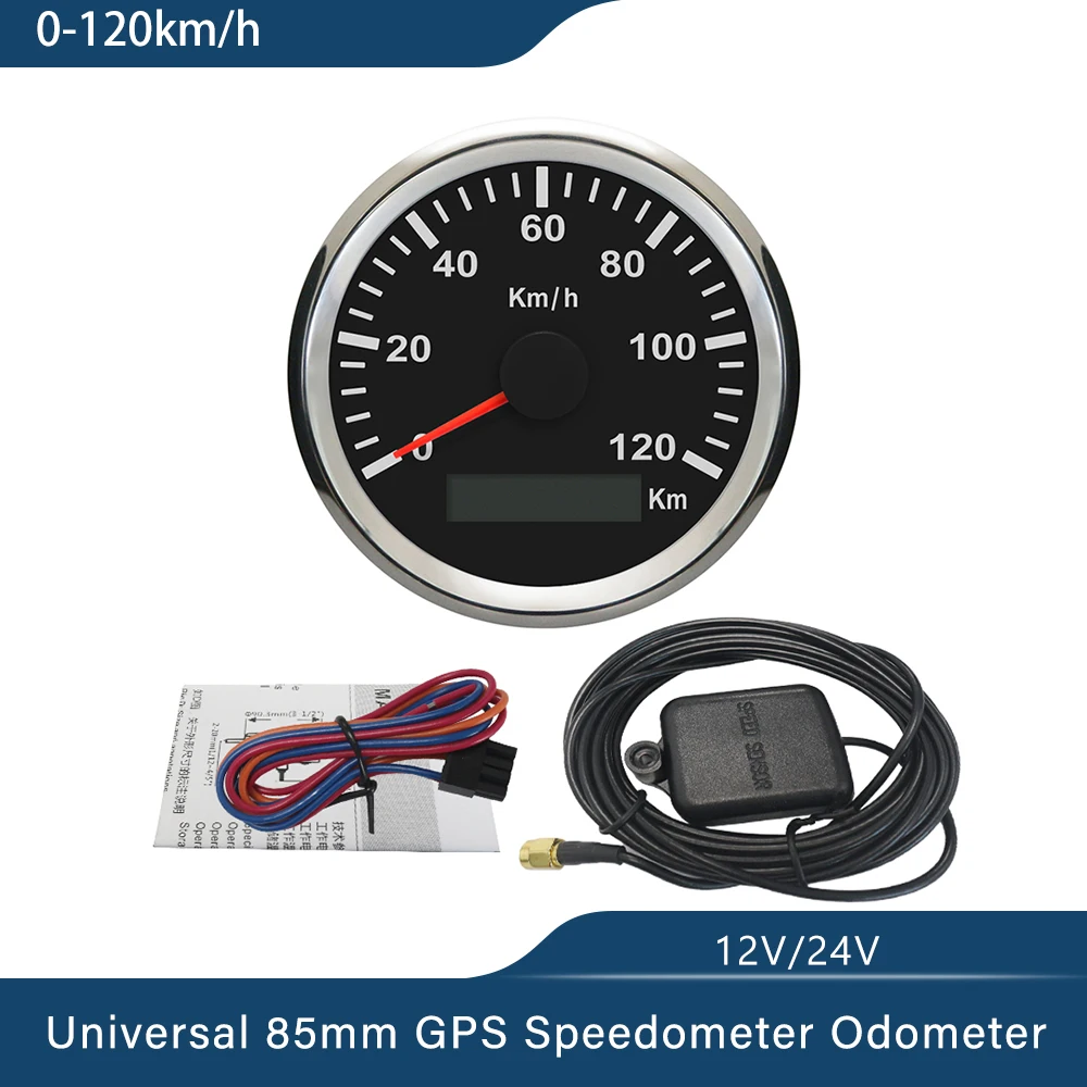 Kaufe Universal 85mm GPS Tacho Digital Gauge 30 60 120 200 KMH  Kilometerzähler Für Marine Boot Auto ATV Mit GPS Antenne Rot