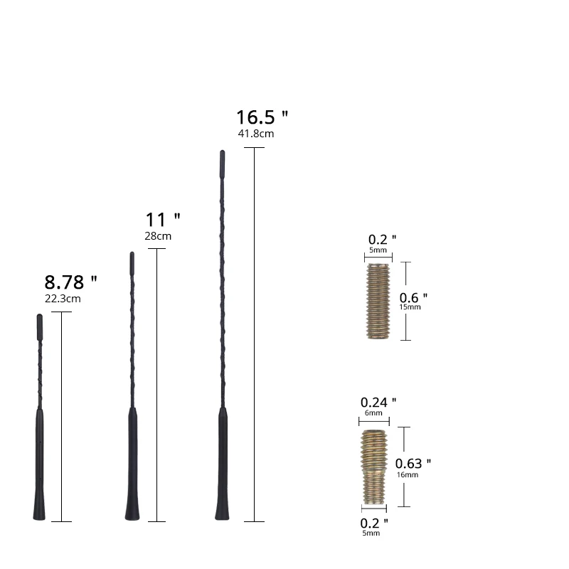 Для Audi Citroen hyundai Lincoln для Nissan Skoda Subaru с винтом M5 M6 " 11" 1" автомобильный сигнал приема автомобильная универсальная Антенна