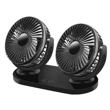 Портативный Бортовой электрический вентилятор USB интерфейс двойной головкой встряхивания вентилятора автомобиля общего назначения транспортных средств