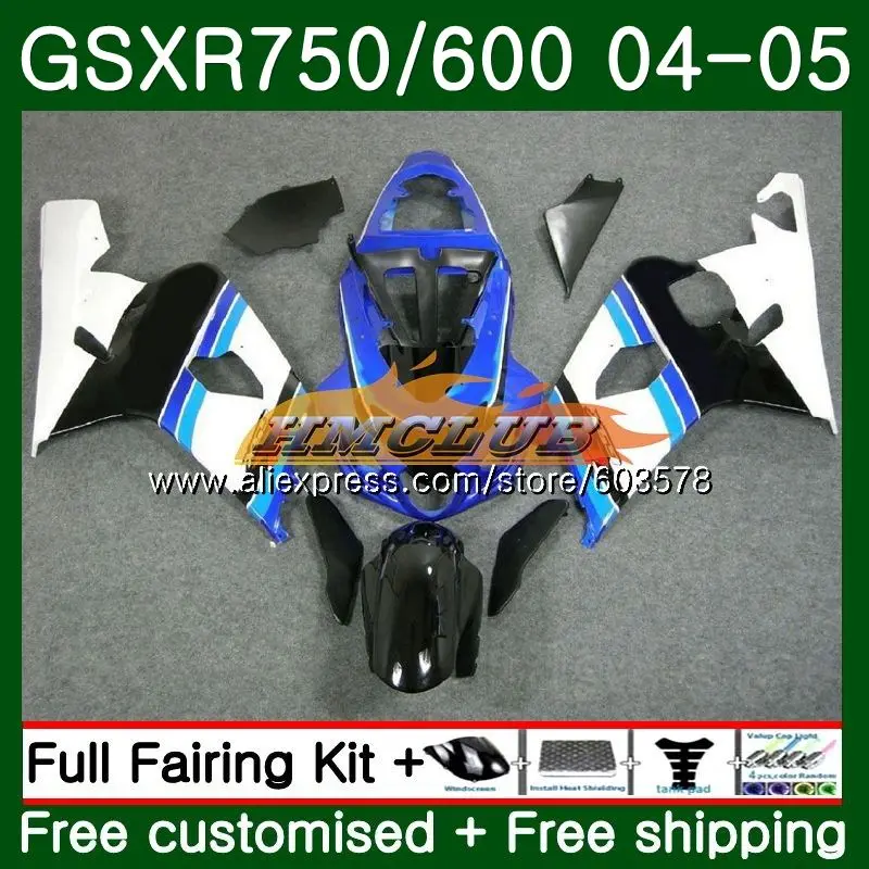 Средства ухода за кожей для SUZUKI GSXR 750 K4 GSXR 600 GSX-R600 04 05 5CL. 70 GSXR-600 GSX R750 GSXR600 04 GSXR750 2004 2005 горячий черный голубой обтекатель - Цвет: No. 1