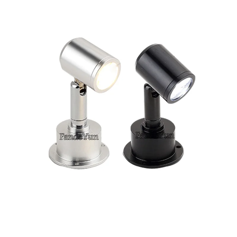 Dimmable LED Mini Downlights 1W 3W AC85-265V Jewelry Display Ceiling Recessed Cabinet Spot Lamp white/black/silver DC12V | Освещение