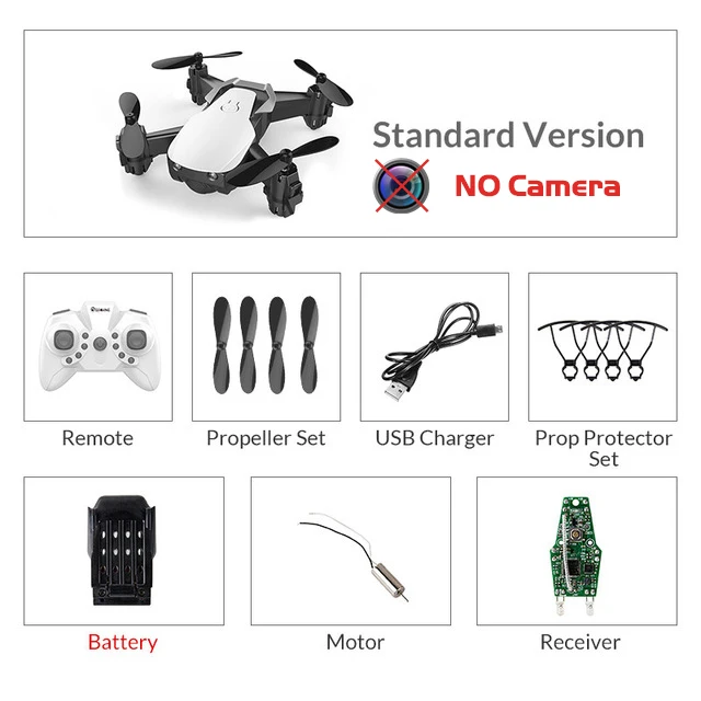 whitestandard1batter Eachine E61/E61hw мини-Дрон с/без HD камерой режим удержания высоты RC Квадрокоптер RTF WiFi FPV складной Вертолет VS HS210 - Цвет: whitestandard1batter