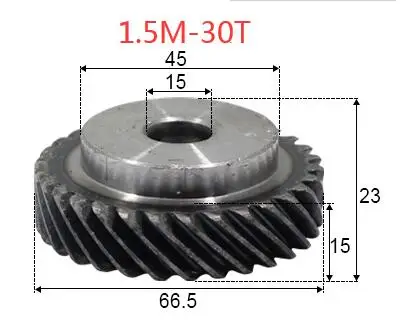 2pcs 1.5M-30Teeths Inner Hole: 15mm 45 Degree Helical Gear Left-Handed