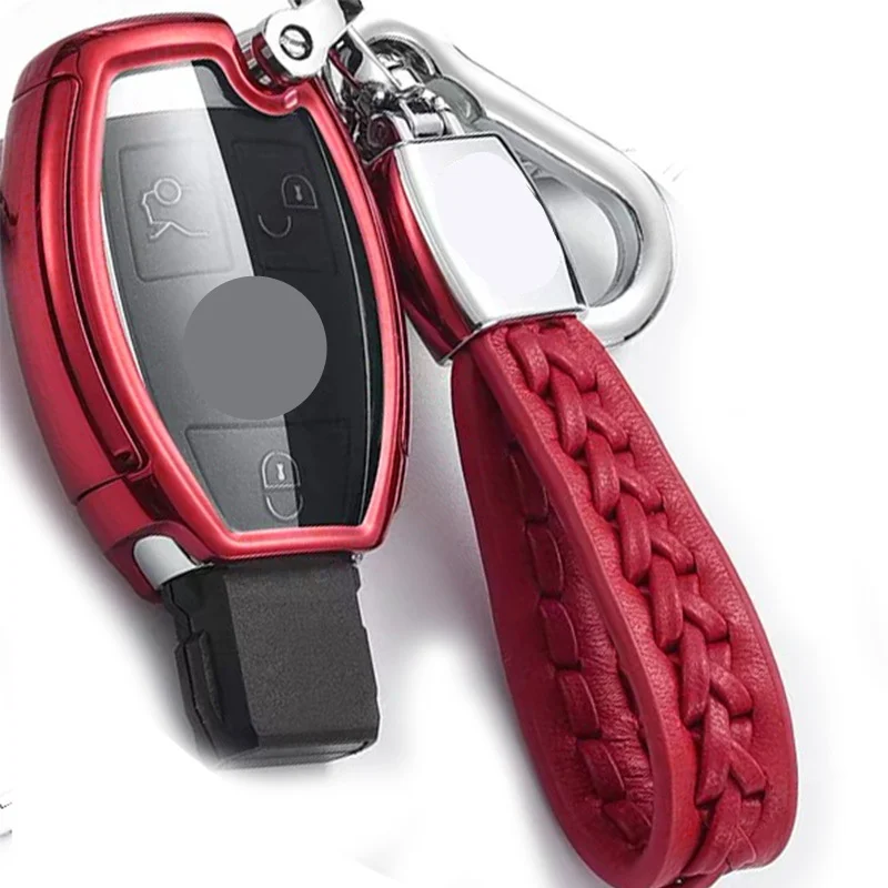 

Car Key Case Cover Protector Accessories Keychain TPU For Mercedes Benz W203 W210 W211 W124 W202 W204 W212 W176 AMG