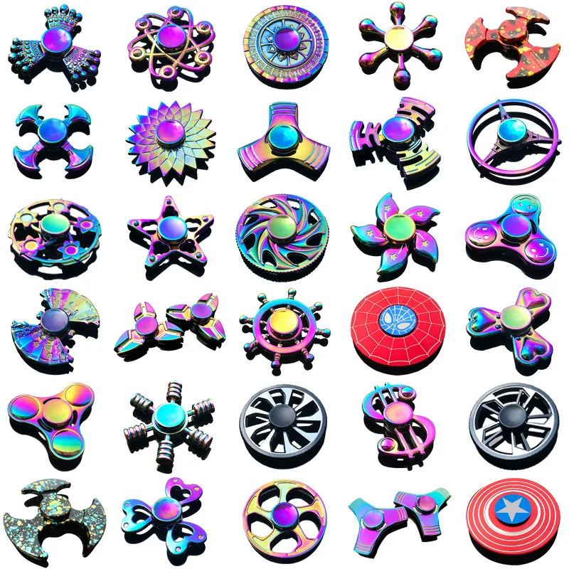 rainbow metal fidget spinner