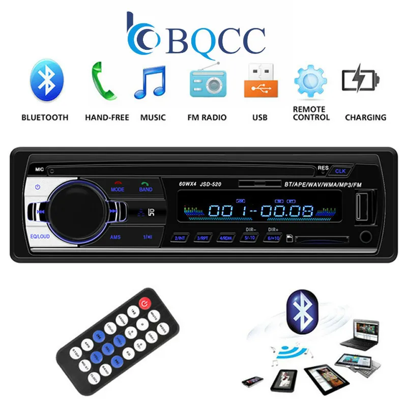 Автомагнитола 1 din стерео bluetooth usb аудио mp3 рекордер sd aux вход Автомобильный плеер oto