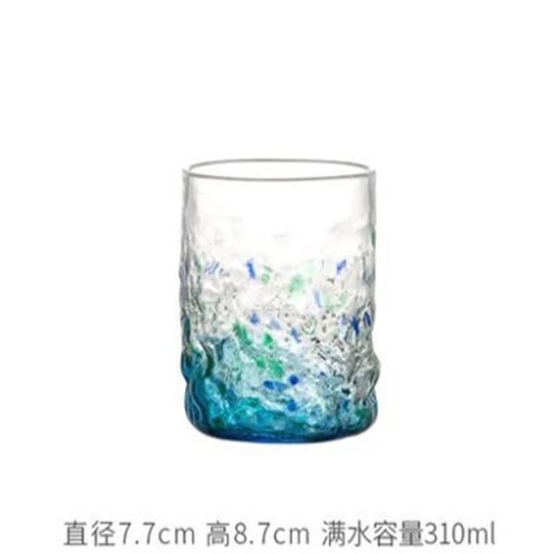 Blue Medium Японское стекло, чашка, светящаяся, звездное море, примитивная, ручная работа, коньяк, вино, чашка, виски, пиво, молоко, посуда для напитков, подарок для пары - Цвет: Blue Medium