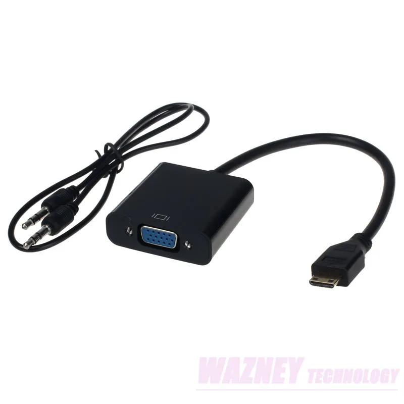 MICRO / mini HDMI к VGA Женский видео кабель адаптер шнура конвертера с аудио для